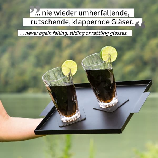 Magnetiska plastglas Silwy Magnetic Plastic Glass Longdrink, transparent, 30 cl, 6-pack + magnetiska glasunderlägg