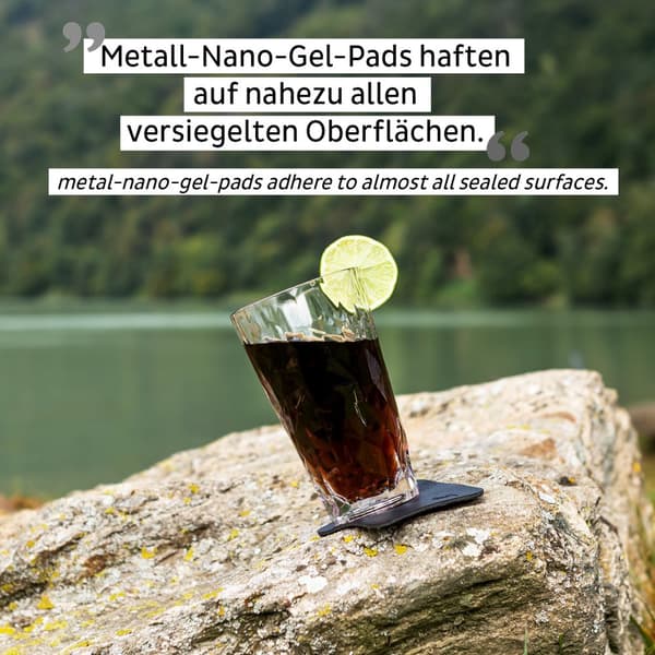 Magnetiska plastglas Silwy Magnetic Plastic Glass Longdrink, transparent, 30 cl, 6-pack + magnetiska glasunderlägg