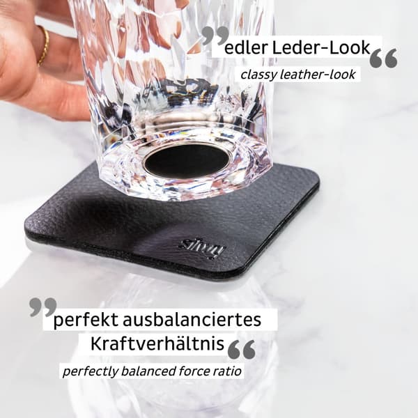 Magnetiska plastglas Silwy Magnetic Plastic Glass Tumbler, transparent, 25 cl, 6-pack + magnetiska glasunderlägg