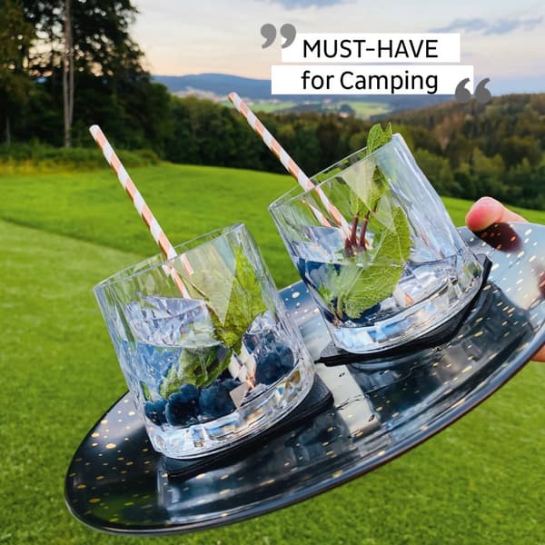 Magnetiska plastglas Silwy Magnetic Plastic Glass Tumbler, transparent, 25 cl, 6-pack + magnetiska glasunderlägg