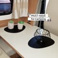 Miniatyrbild 8 av 10: Magnetisk bordstablett Silwy Metal-Nano-Gel-Placemat Large, oval, för magnetiska glas &amp; tallrikar, svart, 40 x 27 x 0.4 cm