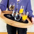 Miniatyrbild 2 av 10: Magnetisk bordstablett Silwy Metal-Nano-Gel-Placemat Large, oval, för magnetiska glas &amp; tallrikar, svart, 40 x 27 x 0.4 cm