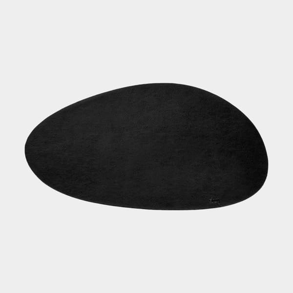 Magnetisk bordstablett Silwy Metal-Nano-Gel-Placemat Medium, oval, för magnetiska glas, svart, 20 x 13.5 x 0.4 cm