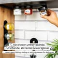Miniatyrbild 3 av 10: Magnetiska kryddburkar i glas Silwy Glasses for Delicacies Black &amp; Classy, transparent, 125 ml, 3-pack + svart magnetremsa