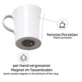 Miniatyrbild 4 av 10: Magnetiska kaffemuggar i porslin Silwy Porcelain Magnet Handle Wanderlust, vit, 27 cl / 270 ml, 2-pack + magnetiska glasunderlägg