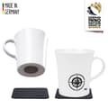 Miniatyrbild 2 av 10: Magnetiska kaffemuggar i porslin Silwy Porcelain Magnet Handle Wanderlust, vit, 27 cl / 270 ml, 2-pack + magnetiska glasunderlägg