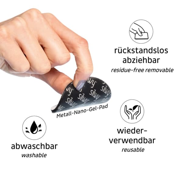 Magnetiska espressokoppar i porslin Silwy Porcelain Magnetic Espresso Cups, vit, 7 cl / 70 ml, 2-pack + magnetiska glasunderlägg
