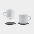 Miniatyrbild 1 av 10: Magnetiska espressokoppar i porslin Silwy Porcelain Magnetic Espresso Cups, vit, 7 cl / 70 ml, 2-pack + magnetiska glasunderlägg