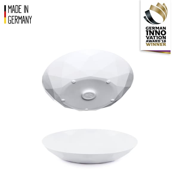 Magnetiska djupa plasttallrikar Silwy Universal Magentic Plate, vit, 24 cm, 2-pack