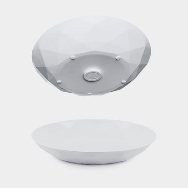 Magnetiska djupa plasttallrikar Silwy Universal Magentic Plate, vit, 24 cm, 2-pack