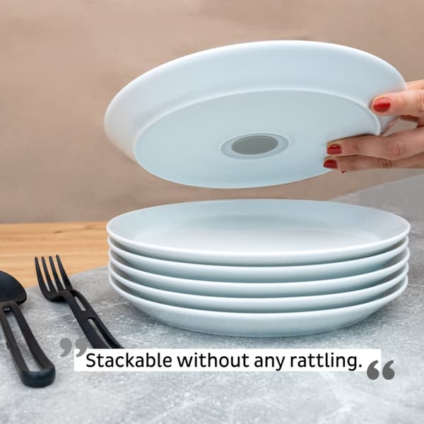 Magnetiska porslintallrikar Silwy Porcelain Magnetic Plate, vit, 23 cm, 2-pack