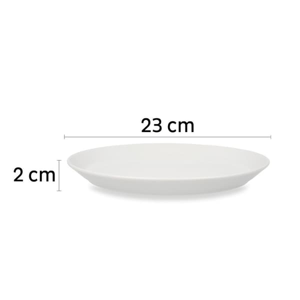 Magnetiska porslintallrikar Silwy Porcelain Magnetic Plate, vit, 23 cm, 2-pack