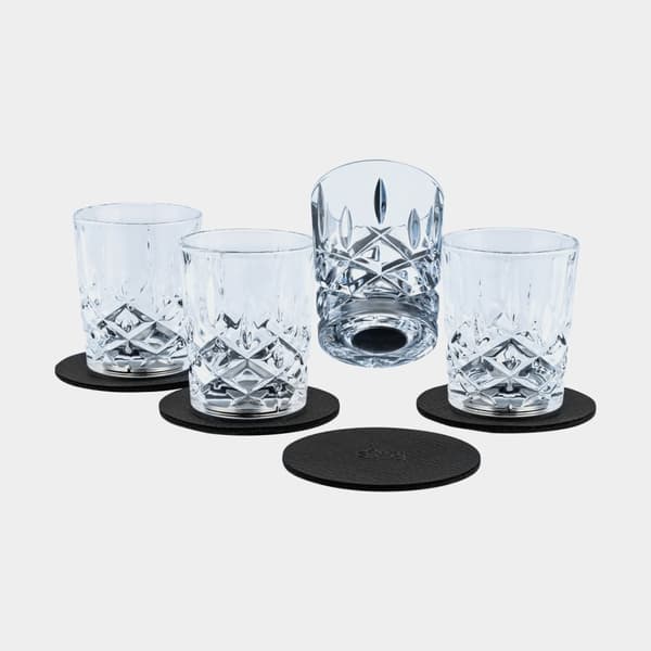 Magnetiska shotglas i kristall Silwy Magnetic Crystal Glass Shot Nachtmann, transparent, 4 cl, 4-pack + magnetiska glasunderlägg