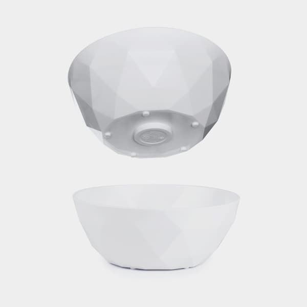 Magnetiska skålar i plast Silwy Super Magnetic Bowl, vit, Ø16 cm, 2-pack