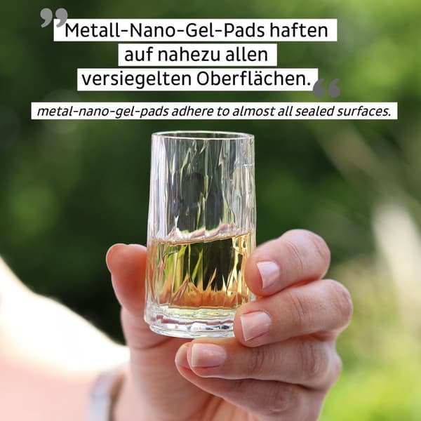 Magnetiska shotglas i plast Silwy Magnetic Plastic Glass Shot, transparent, 4 cl, 4-pack + magnetiska glasunderlägg