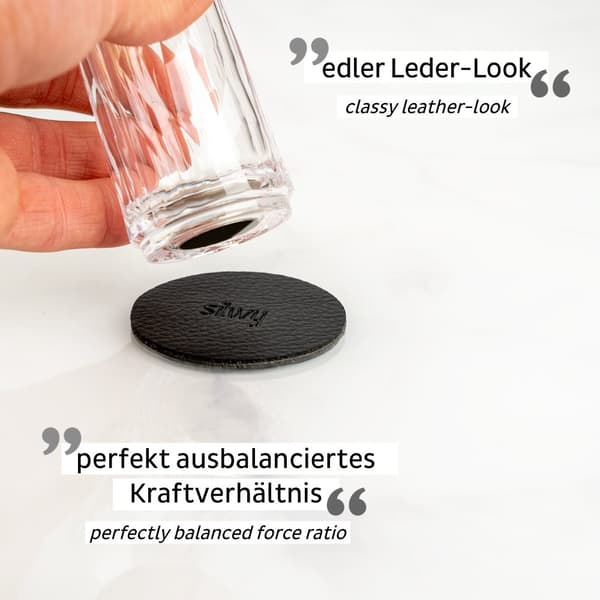 Magnetiska shotglas i plast Silwy Magnetic Plastic Glass Shot, transparent, 4 cl, 4-pack + magnetiska glasunderlägg