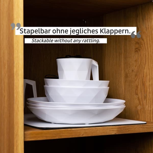 Magnetiska skålar i plast Silwy Super Magnetic Bowl, vit, Ø16 cm, 6-pack