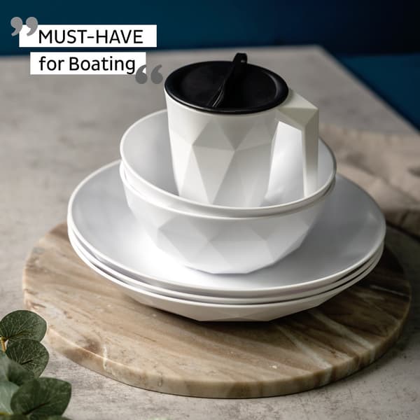 Magnetiska skålar i plast Silwy Super Magnetic Bowl, vit, Ø16 cm, 6-pack