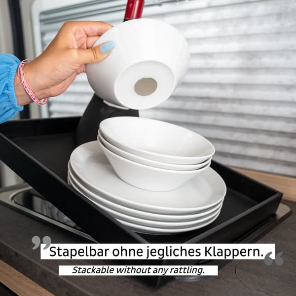 Magnetiska skålar i porslin Silwy Porcelain Magnetic Bowl, vit, Ø16 cm, 2-pack
