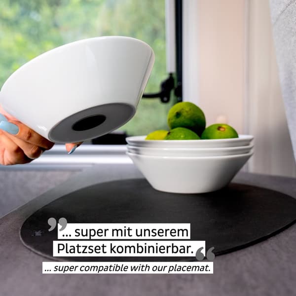 Magnetiska skålar i porslin Silwy Porcelain Magnetic Bowl, vit, Ø16 cm, 2-pack