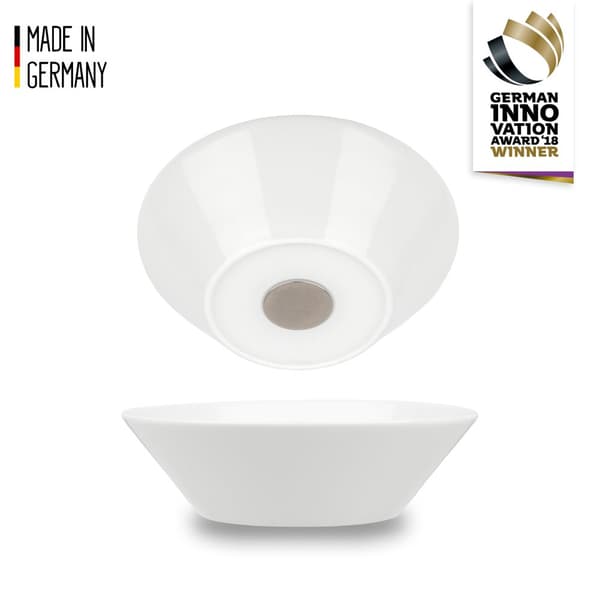 Magnetiska skålar i porslin Silwy Porcelain Magnetic Bowl, vit, Ø16 cm, 2-pack