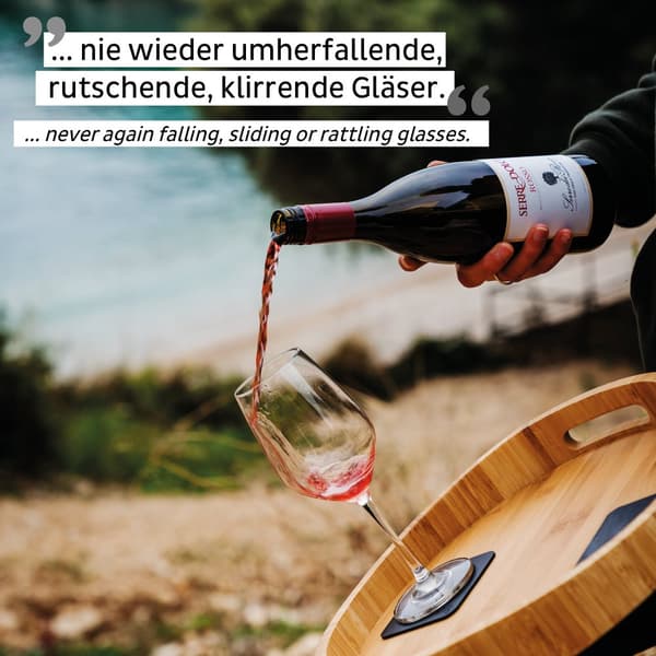 Magnetiska vinglas i kristall Silwy Magnetic Crystal Glass Wine, transparent, 25 cl, 2-pack + magnetiska glasunderlägg