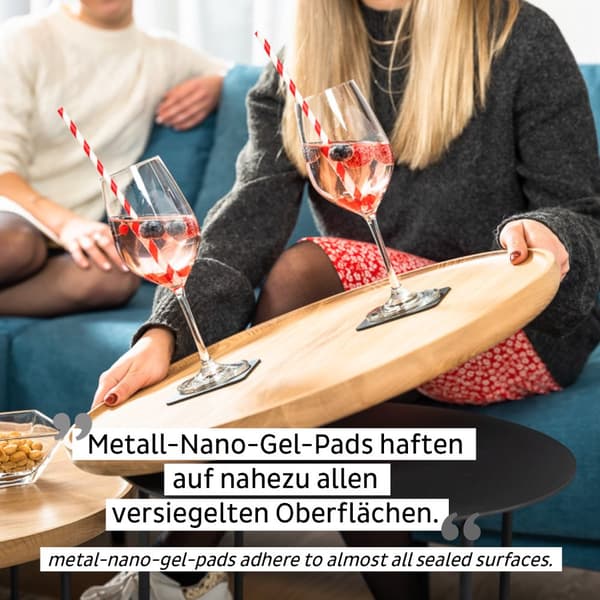 Magnetiska vinglas i kristall Silwy Magnetic Crystal Glass Wine, transparent, 25 cl, 2-pack + magnetiska glasunderlägg