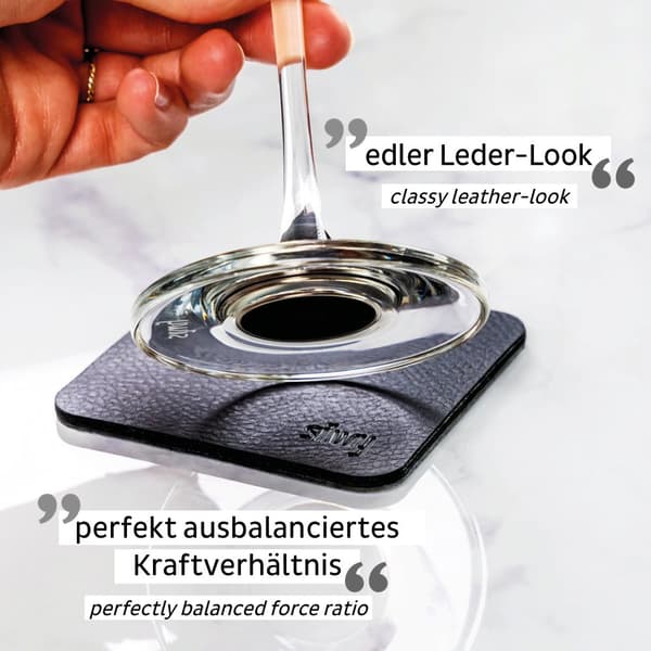 Magnetiska vinglas i kristall Silwy Magnetic Crystal Glass Wine, transparent, 25 cl, 2-pack + magnetiska glasunderlägg