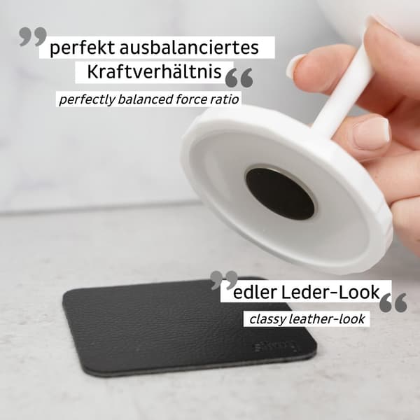 Magnetiskt vinglas i plast Silwy Magnetic Plastic Glass Wine Cheers, vit, 30 cl + magnetiskt glasunderlägg