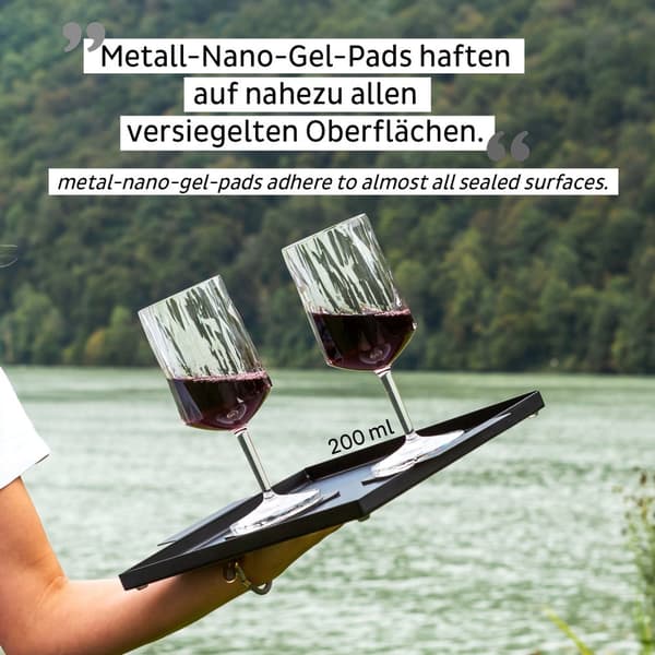 Magnetiska vinglas i plast Silwy Magnetic Plastic Glass Wine, transparent, 20 cl, 6-pack + magnetiska glasunderlägg