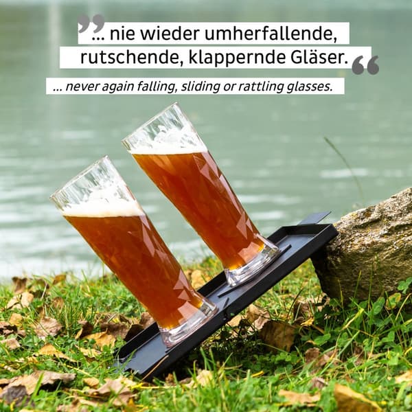 Magnetiska ölglas i plast Silwy Magnetic Plastic Glass Beer, transparent, 33 cl, 2-pack + magnetiska glasunderlägg