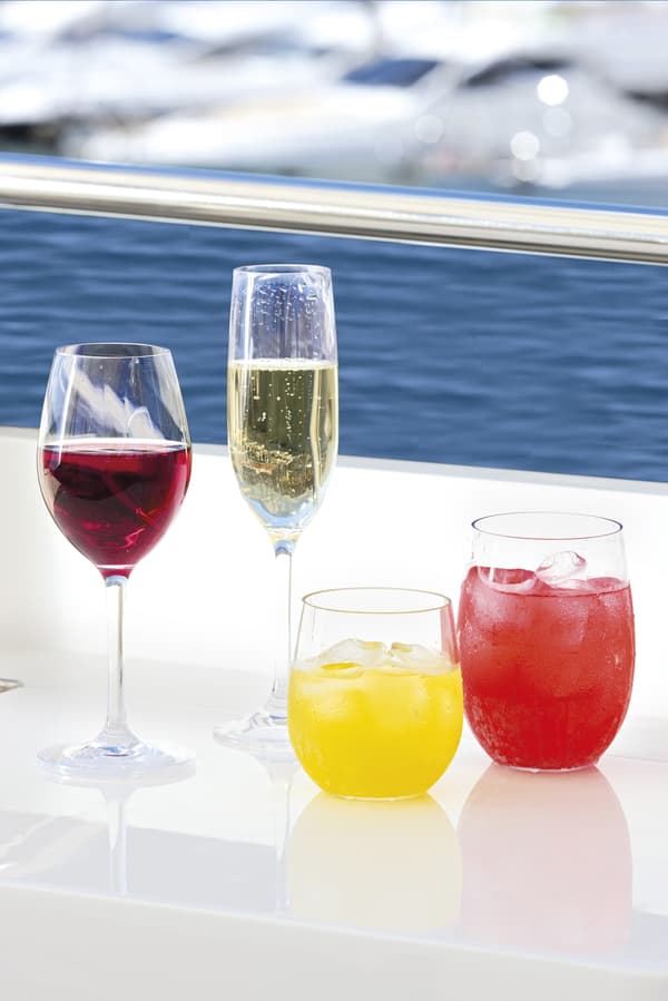 Plastglas Marine Business Stackable Party Blue, transparent/blå, 28 cl, 6-pack
