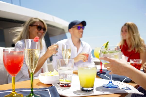 Plastglas Marine Business Stackable Party Blue, transparent/blå, 28 cl, 6-pack