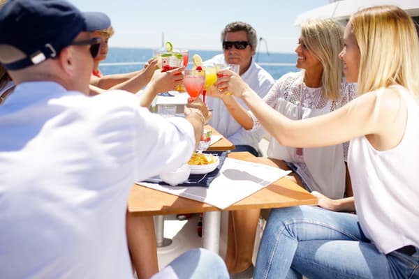 Plastglas Marine Business Stackable Party Blue, transparent/blå, 28 cl, 6-pack