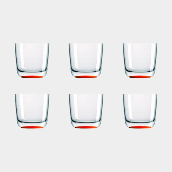 Plastglas Palm Verre Whisky Orange, non-slip, transparent/orange, 28 cl, 6-pack
