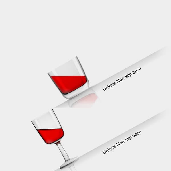 Vinglas i plast Palm Verre à Vin Orange, non-slip, transparent/orange, 30 cl, 6-pack