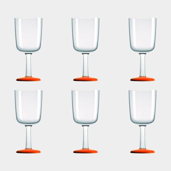 Vinglas i plast Palm Verre à Vin Orange, non-slip, transparent/orange, 30 cl, 6-pack
