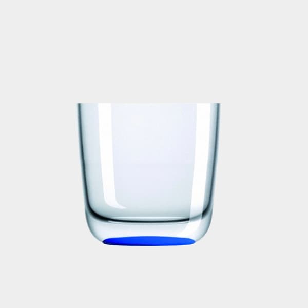 Plastglas Palm Verre Whisky Bleu Marine, non-slip, transparent/blå, 28 cl, 6-pack