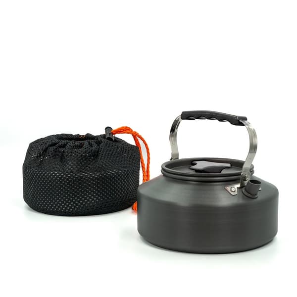 Camping Kettle Utomhuskittel av aluminium med 1.1 L kapacitet - För att koka vatten te kaffe eller soppa när du campar eller reser