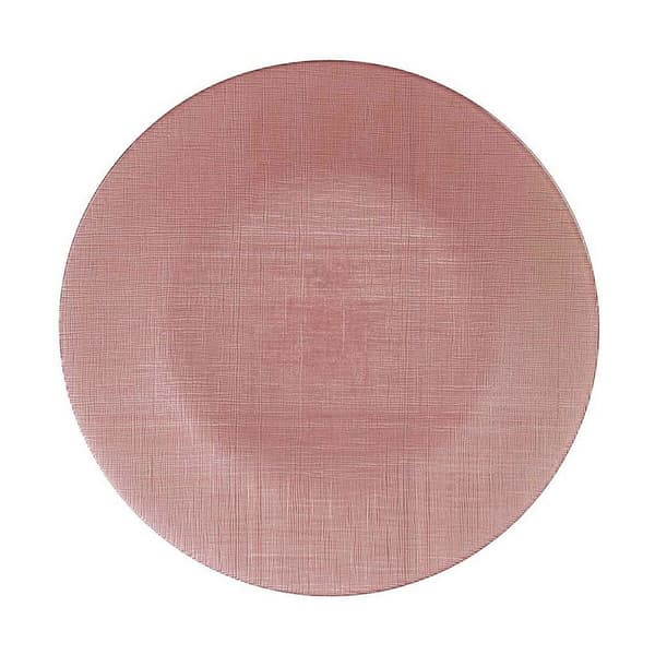 Vivalto Glas Flad Tallerken 32.5x2x32.5 Cm 6 Enheder Rosa