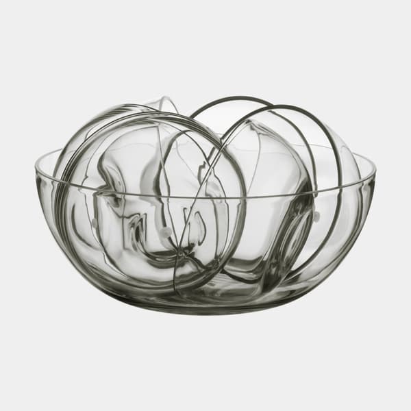 Skålar i plast Marine Business Bahamas Ice, 1 stor skål + 6 mindre skålar, transparent, 27/15 cm, 7 delar