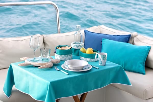 Bordsduk Marine Business Aruba Waterproof Acqua, turkos, 115 x 100 cm