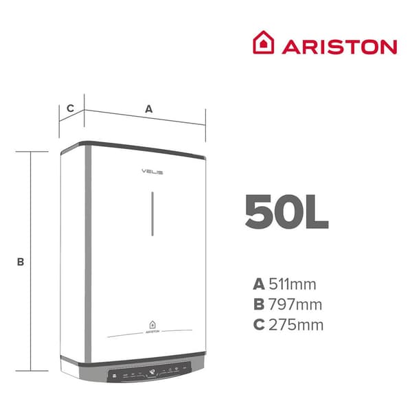 Ariston Thermo Velis Tech Dry Wifi 50l