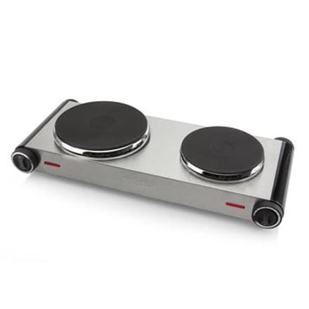 Tristar | Fritstående bordplade | KP-6248 | Antal brændere/kogezoner 2 | Rustfrit stål/sort | Elektrisk