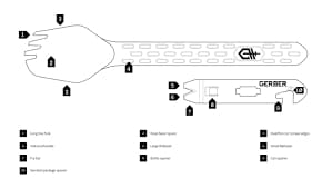 GERBER DEVOUR, bestick Gerber, spork aluminium