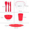 Miniatyrbild 5 av 5: Picknick set Aktive 22,5 x 1,5 x 22,5 cm polypropen (4 antal)