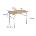 Miniatyrbild 4 av 4: Marbueno Bord Aluminium Vikbar D25 Blandad Camping och Strand 90X60X39/70 cm 10014