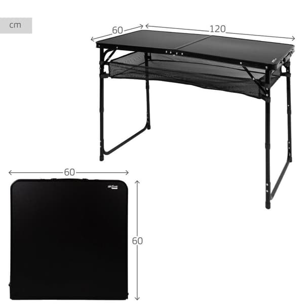 Sammenklappeligt bord Aktive 120 x 70 x 60 cm