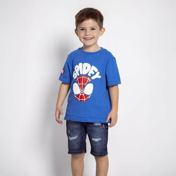 Barn T-shirt med kortärm Spidey Blå