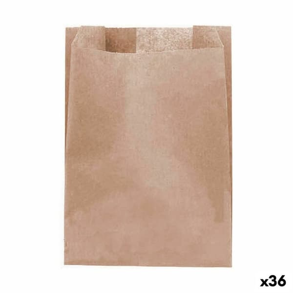 Återanvändbar matväska Algon kraftpapper 13 x 18 cm Engångsanvändning 25 Delar (36 antal)
